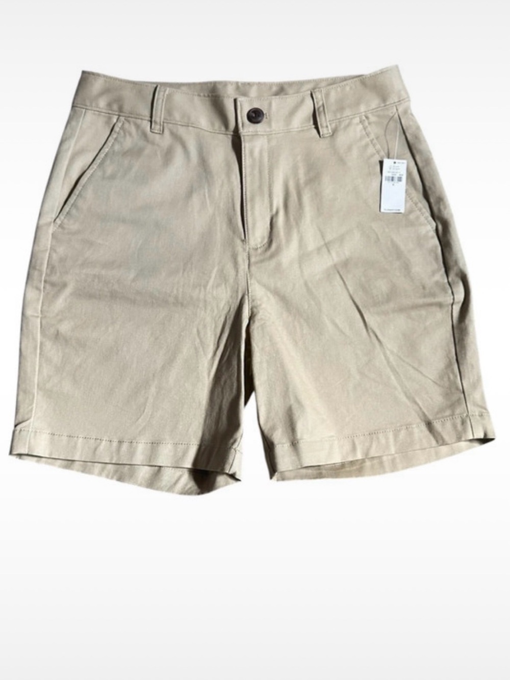 Old Navy khaki high rise stretch Bermuda shorts size 8 - NWT!